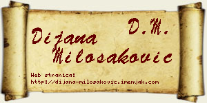 Dijana Milošaković vizit kartica
